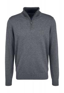 Мужской хлопковый свитер с вышивкой логотипа FYNCH-HATTON, цвет Steel