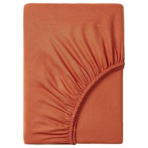 Простыня на резинке Ikea Dvala, 180х200 см, красно-коричневый