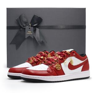 Air 1 Противоскользящие Амортизирующие Износостойкие Низкие Винтажные Баскетбольные Кроссовки Мужские Белые Красные Jordan