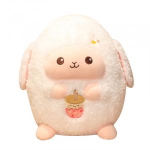 Милк ти лама, мягкие и пушистые грелки для рук в виде ягненка, плюшевая игрушка, высота 30см/70см Mocha duck