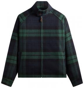 Куртка-харрингтон Kith из ворсистой клетчатой ткани, модель, синий