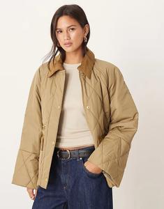 Стеганая куртка Barbour Martha в цвете «армейский коричневый/старинный тартан»