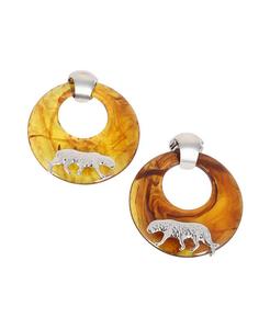 Женские серьги-подвески The Circular-Panthera - серебристый металлик SOHI, Silver