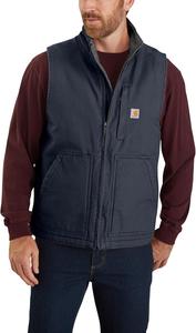 Carhartt мужская свободная куртка-жилет с подкладкой из шерпы и воротником-стойкой, Navy