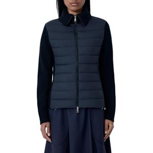 Куртка с вязаными рукавами и стеганой отделкой Moncler, черный