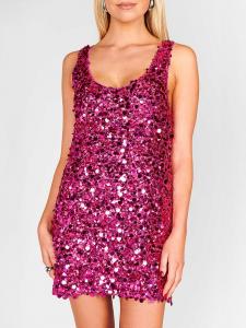 Мини-Платье для работы после работы Show Me Your Mumu, rich magenta sequins