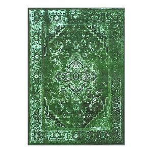 Винтажный ковер в рамке рейко в стиле Гизы с цветочным рисунком Nuloom, зеленый, 122x183 см