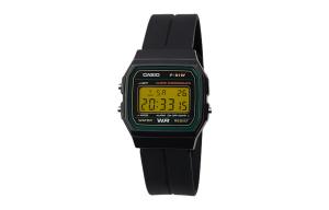 CASIO Кварцевые часы Retrofit Series с силиконовым ремешком, мужские часы с черным циферблатом