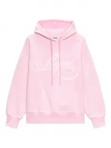 Худи с вышитым логотипом Msgm, розовый