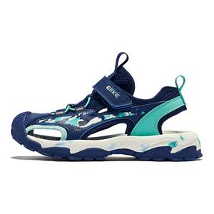 Антискользящие устойчивые к истиранию детские сандалии синие для подростков ERKE KIDS, Темный Теневой Синий/Голубой Лазурный
