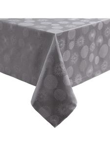 Erwin Müller Жаккардовая скатерть из смесовой хлопчатобумажной ткани Calvia серебристого цвета