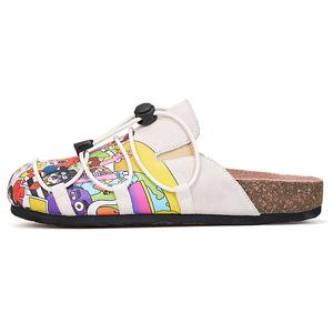 Женские сандалии с закрытым носком, устойчивые к истиранию Joy&Mario, Ecru