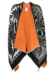 Двустороннее пончо из смесовой шерсти La DoubleJ, черный