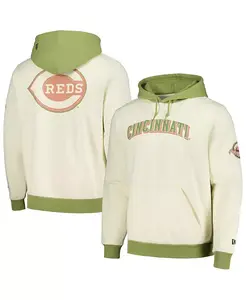 Мужская кремово-зеленая толстовка с капюшоном Cincinnati Reds Color Pop New Era