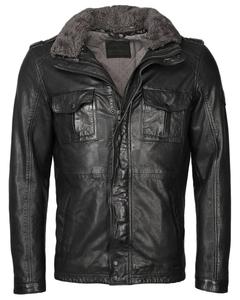 Кожаная куртка MUSTANG Between-Season Jacket Walker RF, черный