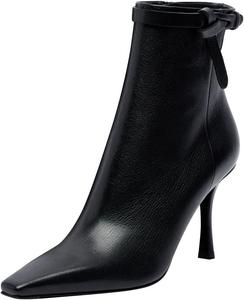 Женские ботильоны Maiyang с маленьким квадратным носком, боковой молнией, на щиколотке, с ремешками и тонким высоким каблуком, для вечеринок и клубов, модные, размеры 4-16 US, Black