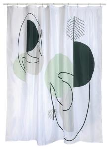 Душевая занавеска Spirella, зеленый/белый