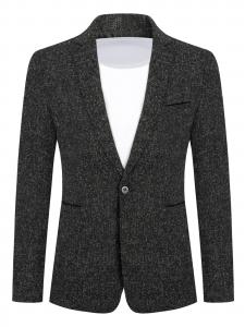 Youthup Приталенный пиджак Slim fit в черном цвете