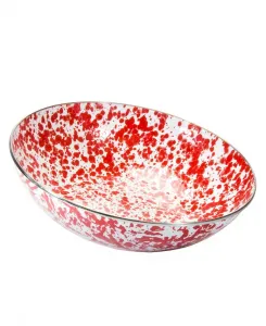 Сервировочная миска из коллекции Red Swirl Enamelware, 5 л (около 1,7 л) Golden Rabbit, красный
