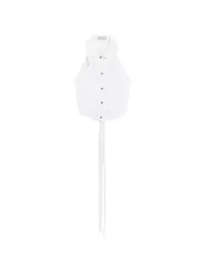 Плиссированный топ с воротником BLUMARINE, белый