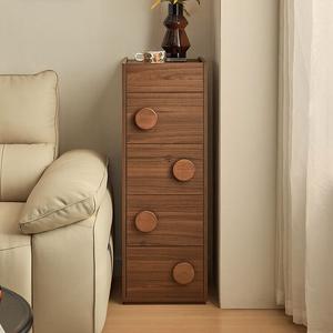 Lin'S Home Furnishing Комод для спальни из дерева, 5 ящиков, узкий, цвет walnut