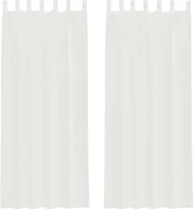 Шторы из вуали с петлями, 2 шт., белые, 140x260 см vidaXL