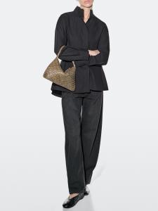 Маленькая плетеная наплечная сумка Massimo Dutti, khaki