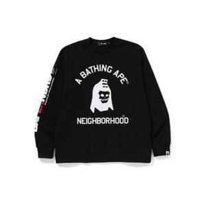 Мужские футболки с круглым вырезом, умеренно прямой крой Neighborhood, черный