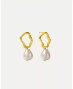 Серьги-Гвоздики с жемчугом Gloria Ottoman Hands, gold