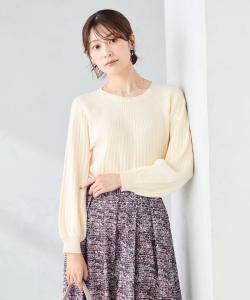 Вязаная футболка с круглым вырезом и центростремительным узором, пригодная для стирки (добавлены новые цвета) Avv, цвет Ivory