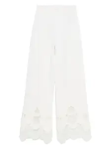 Брюки с кружевом Ermanno Scervino, белый