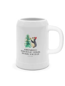 Пивная кружка в виде пингвина с надписью "Рождественская елка" на белом фоне Mr. & Mrs. Panda