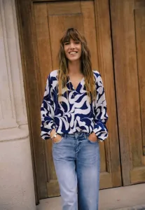 Блузка byikaia B.Young, Medieval Blue Swirls