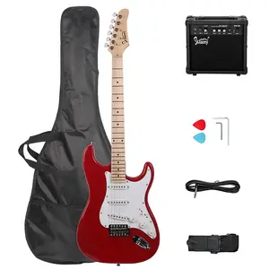 Электрогитара Glarry GST Maple Fingerboard красная / Усилитель 20 Вт