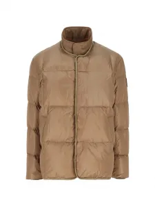 Стеганое пальто с нашивкой-логотипом Tod'S, бежевый