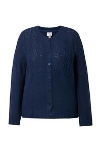 Ulla Popken Вязаный кардиган в морском синем