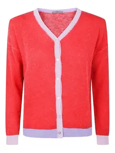 Кардиган с контрастными вставками IN BED WITH YOU, красный