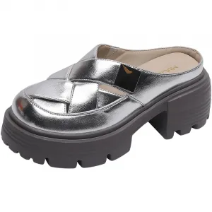 Мюли женские с закрытым носком женские Mulinsen, зеленый