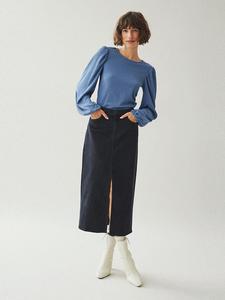 Юбка длиной до колена Vila, черный