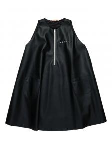 Marni Kids платье с вышитым логотипом, черный