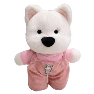 Плюшевая кукла щенка вест хайленд уайт терьера высотой 28см MLING, розовый