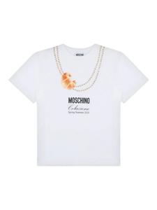 Moschino Kids футболка с графичным принтом, белый