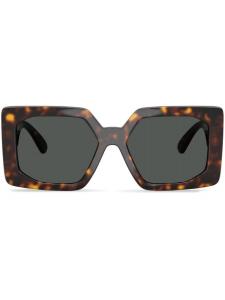 Солнцезащитные очки с гравировкой в виде медузы Versace Eyewear, коричневый