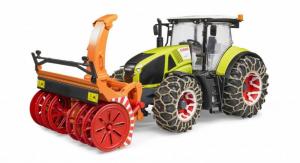 Bruder, Трактор Claas Axion 950 со снегоочистителем и цепями на колесах, 03017