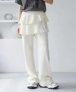 Юбка с оборками многослойные брюки Jeanasis, цвет Off-White(08)