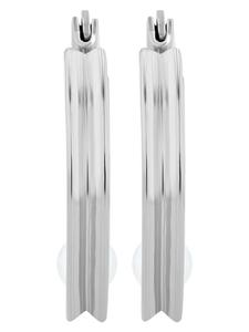 Adeliás Женские серьги из нержавеющей стали с жемчужиной, серебристые