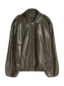 Bershka Куртка для межсезонья в темно-зеленом цвете