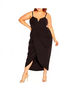 Платье Sassy V больших размеров CITY CHIC, красный