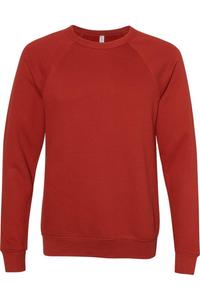 Толстовка BELLA + CANVAS из флисовой губки с круглым вырезом и рукавами реглан, цвет brick