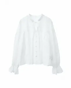 Кружевная короткая блузка Plain People, цвет White